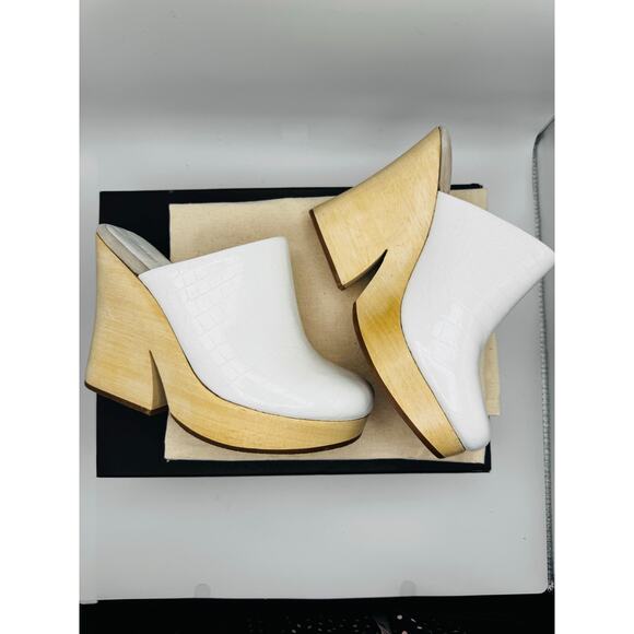 RACHEL COMEY TOMAN CLOG - WHITE Embossed leather mules size 6 - Picture 10 of 10